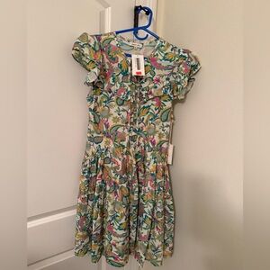 Floral Casual Dress with Ruffle Sleeves